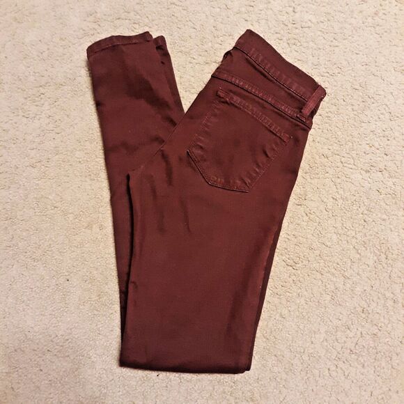 Flying Monkey Womens Sz W25 x L30 Maroon Burgundy Skinny Jegging Jeans - Picture 3 of 8